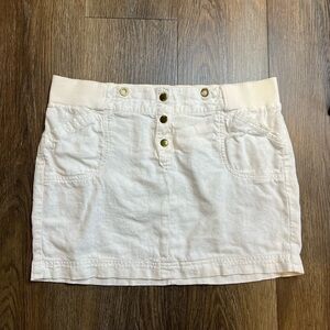 2/$30 3/$45 Ci Sono Linen Collection WHITE SKIRT LINEN BLEND